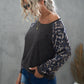 Leopard Raglan Sleeve Tee