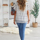 Swiss Dot Round Neck Blouse