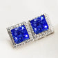 925 Sterling Silver 4 Carat Moissanite Square Earrings