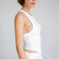 Halter Neck Ribbed Cropped Top