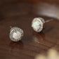 Opal 4-Prong Round Stud Earrings