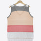 Striped Openwork V-Neck Knit Tank