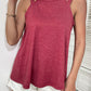 Cutout Round Neck Sleeveless Top