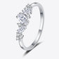 Moissanite Rhodium-Plated Ring