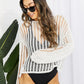 Long Sleeve Round Neck Openwork Cover-Up