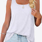 Curved Hem Square Neck Tank