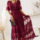 Swiss Dot Buttoned Smocked Waist Dress