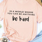 Slogan Graphic Cuffed Tee