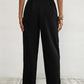 Buttoned Tie-Waist Cropped Pants