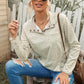 Leopard Print Snap Front Sweatshirt