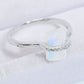 Natural Moonstone Platinum-Plated Ring