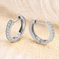 Inlaid Moissanite Hoop Earrings