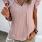 Textured Tie Neck Butterfly Sleeve Blouse