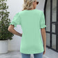 Square Neck Flounce Sleeve Top