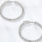 Platinum-Plated Moissanite Huggie Earrings