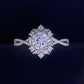 Floral 2 Carat Moissanite Crisscross Ring