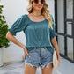 Short Flounce Sleeve Top