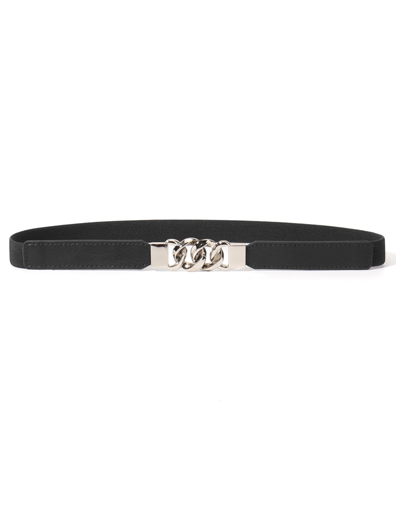 Zinc Alloy Buckle Elastic PU Belt