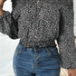 Leopard Print Frill Trim Off-Shoulder Top