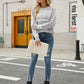 Graphic Round Neck Dropped Shoulder Sweater