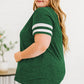 Plus Size Striped V-Neck Tee Shirt