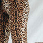 Leopard Print Flare Leg Pants