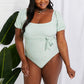 Marina West Swim Salty Air Puff Sleeve One-Piece in Sage