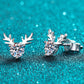 925 Sterling Silver Reindeer-Shaped Moissanite Ring