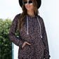 Full Size Printed Quarter-Snap Drop Shoulder Hoodie
