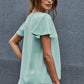 V-Neck Flutter Sleeve Blouse