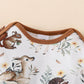 Baby Printed Bodysuit and Waffle-Knit Joggers Set