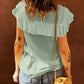 Lace Ruffled Short Sleeve T-Shirt