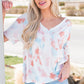 Tie-Dye V-Neck Tie Back Top