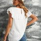 Lace Ruffled Short Sleeve T-Shirt