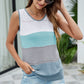Color Block Slit Knit Tank