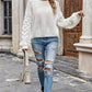 Weekend Style Rib-Knit Dropped Shoulder Sweater