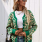Zebra Print Button Down Cardigan