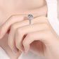 2 Carat Moissanite Square Halo Ring