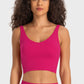 Deep V-Neck Crop Sports Bra