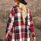 Plaid Dropped Shoulder Pocketed Shirt Jacket