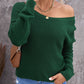 Crisscross Back Waffle-Knit Sweater