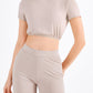 Round Neck Short Sleeve Sports Top
