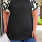 Plus Size Floral Spliced Tee Shirt