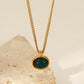Natural Stone Geometric Pendant Necklace
