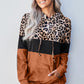 Leopard Color Block Hoodie