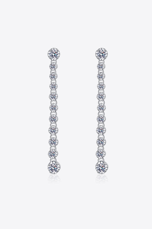 1.18 Carat Moissanite Long Earrings