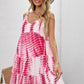 Tie-Dye Frill Trim Spaghetti Strap Dress