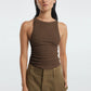 Halter Neck Ribbed Cropped Top