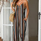 Botanical Print Spaghetti Strap Cropped Jumpsuit
