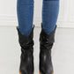 MMShoes Better in Texas Scrunch Cowboy Boots in Black